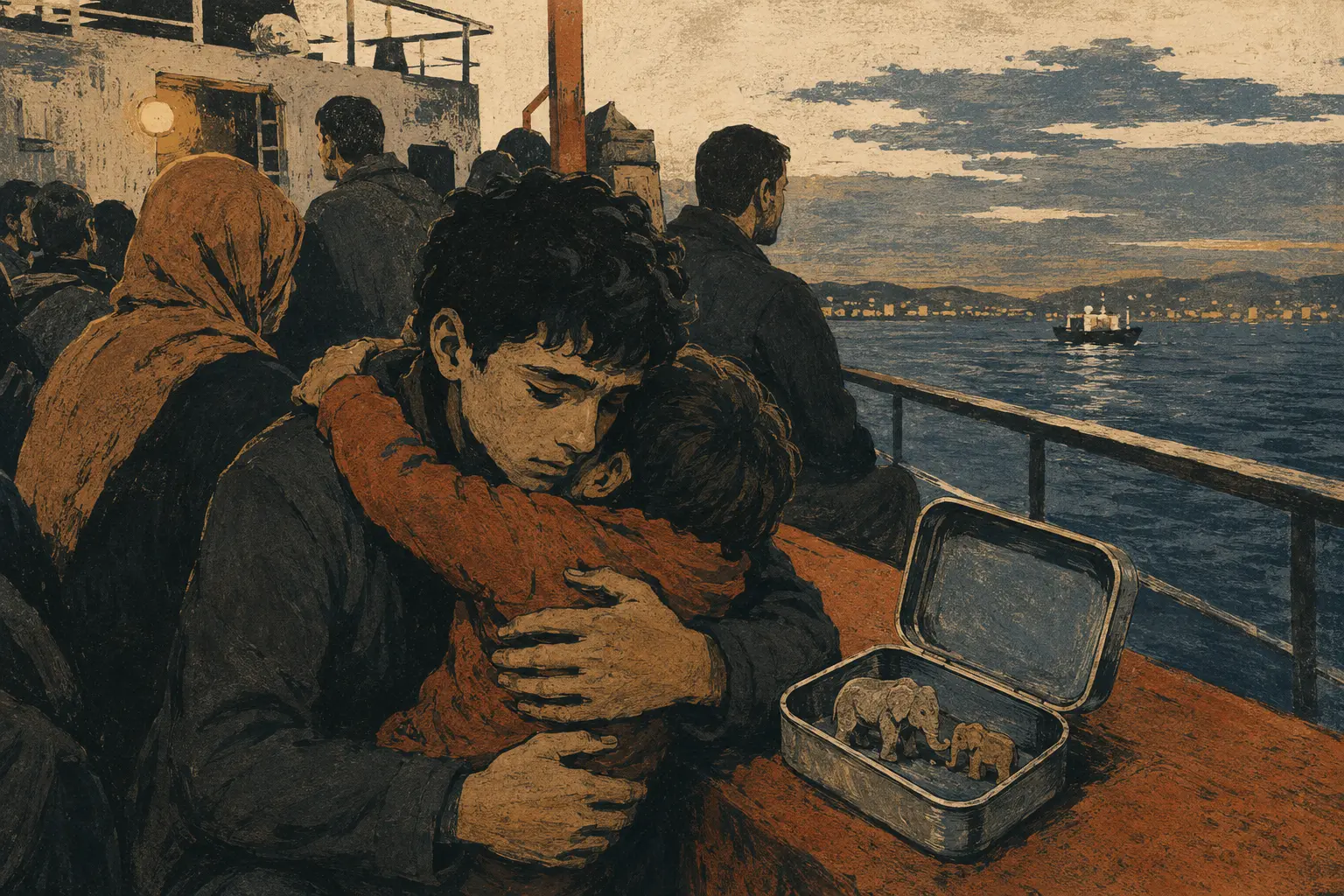 Illustration zur Kurzgeschichte „Auf Deck“