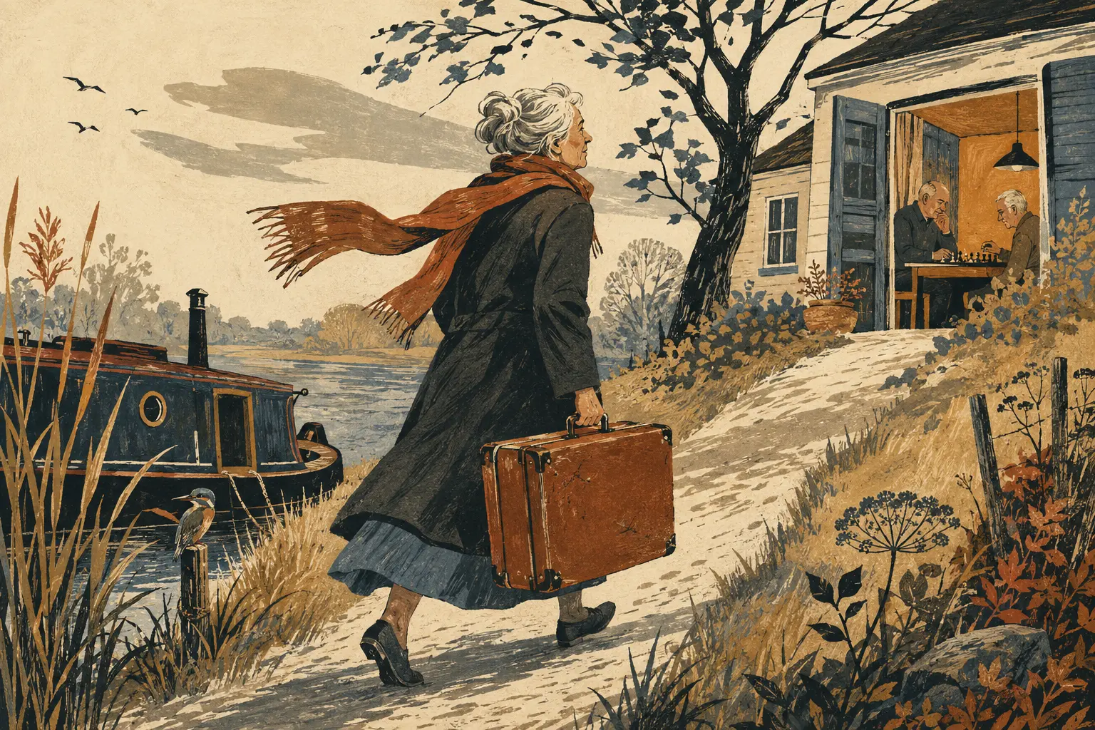 Illustration zur Kurzgeschichte „Koffer packen“